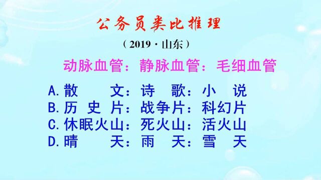 公务员类比推理,散文、诗歌和小说,有什么逻辑关系呢