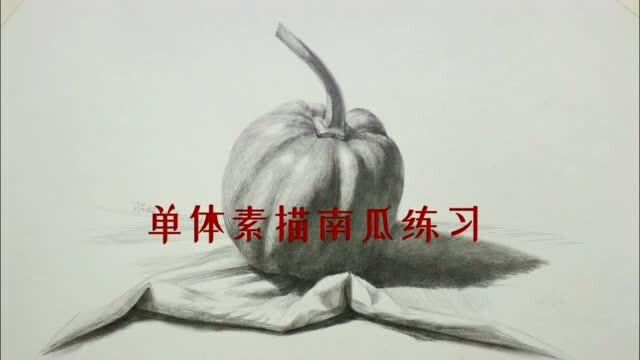 单体素描南瓜练习