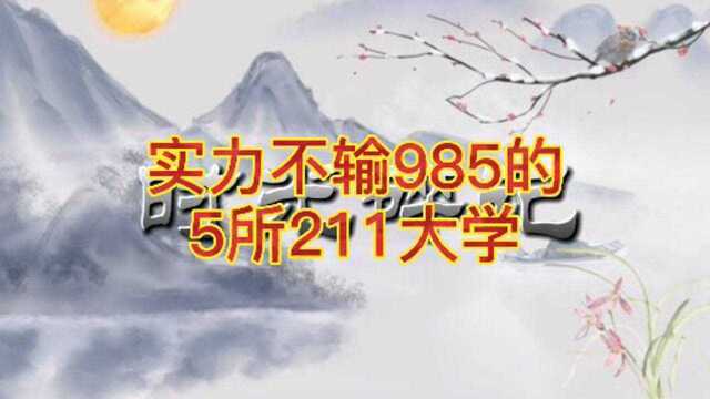 实力不输985的5所211大学