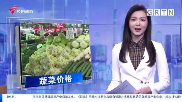 菜价在上涨?广州市场蔬菜价格明显回落