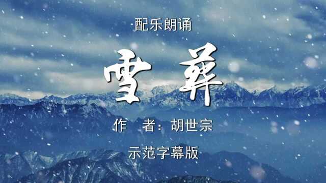 雪葬 诗歌朗诵配乐伴奏舞台演出LED背景大屏幕视频素材TV