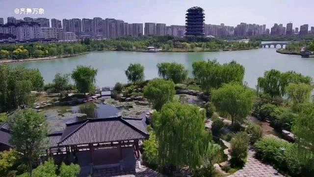 清晨齐盛湖景色航拍,发现身边的美景!