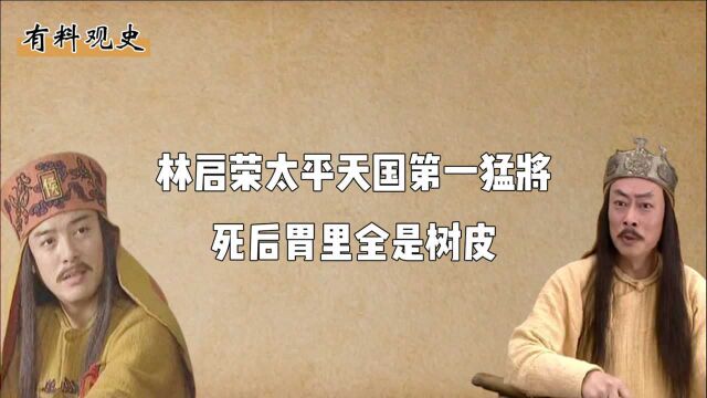 林启荣太平天国第一猛将,曾国藩也自叹不如,死后胃里全是树皮