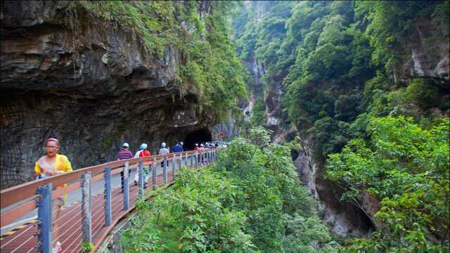 航拍太鲁阁峡谷,台湾著名的旅游胜地,中国最美十大峡谷之一