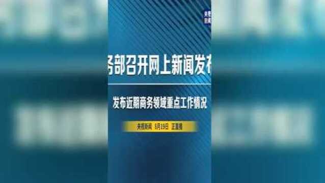 直通发布会 | 商务部发布近期商务领域重点工作情况