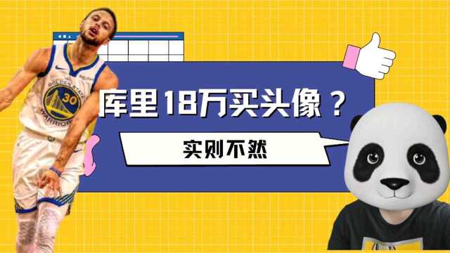 如果你认为库里花18万美元只是买了个头像,那你的格局就小了