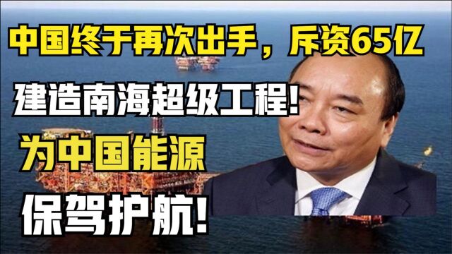 中国终于出手,斥资65亿建立南海超级工程,为能源安全保驾护航