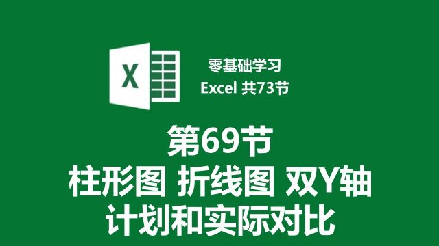 【零基础学习Excel 共73节】第69节 柱形图和折线图双Y轴、饼图、计划和实际对比