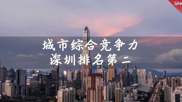 城市综合竞争力深圳第二