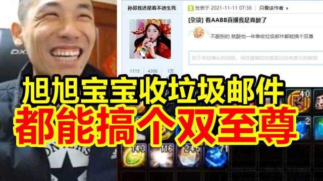 论坛酸宝哥:靠收垃圾邮件就能搞个双至尊!宝哥:但是很痛苦啊!