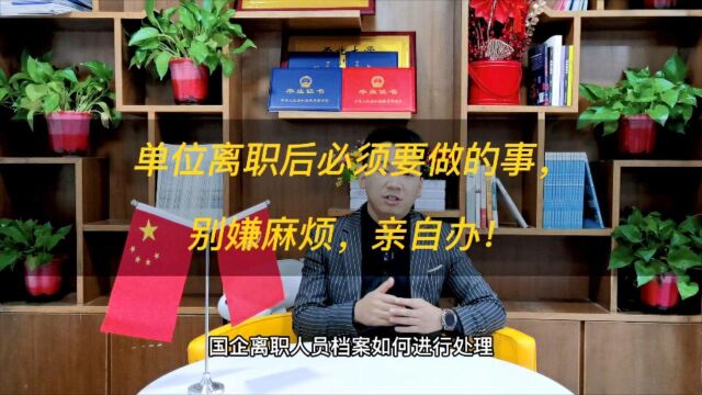 国企单位离职后,这件事一旦处理不好,将对你人事调动造成致命性打击