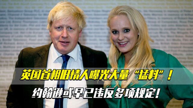 英国首相旧情人曝光大量“猛料”!约翰逊或早已违反多项规定!