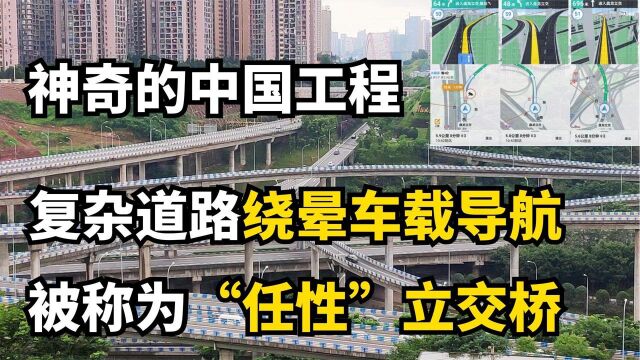 中国的“任性”工程,5层20条匝道,需要专门绘制导航地图