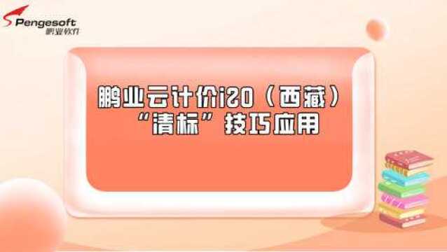 鹏业云计价i20(西藏)清标技巧应用