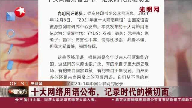 光明网:十大网络用语公布,记录时代的横切面