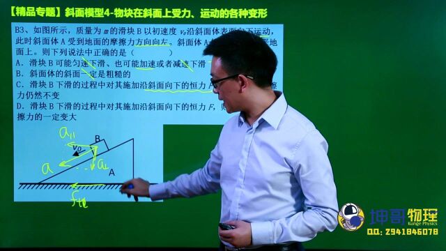 力学精品课:第六期斜面模型4物块在斜面上受力、运动的各种变形