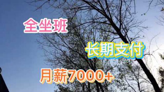 可以长期支付的工作,月薪7000+,还全坐班,你看怎么样?