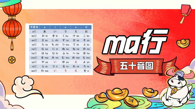 【日语学习】五十音图ma行