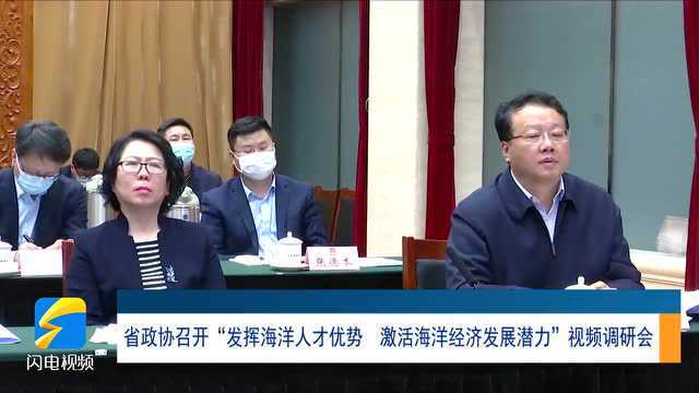 走进深蓝|省政协召开“发挥海洋人才优势 激活海洋经济发展潜力”视频调研会