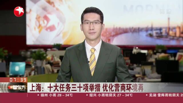 上海:十大任务三十项举措 优化营商环境再“加码”