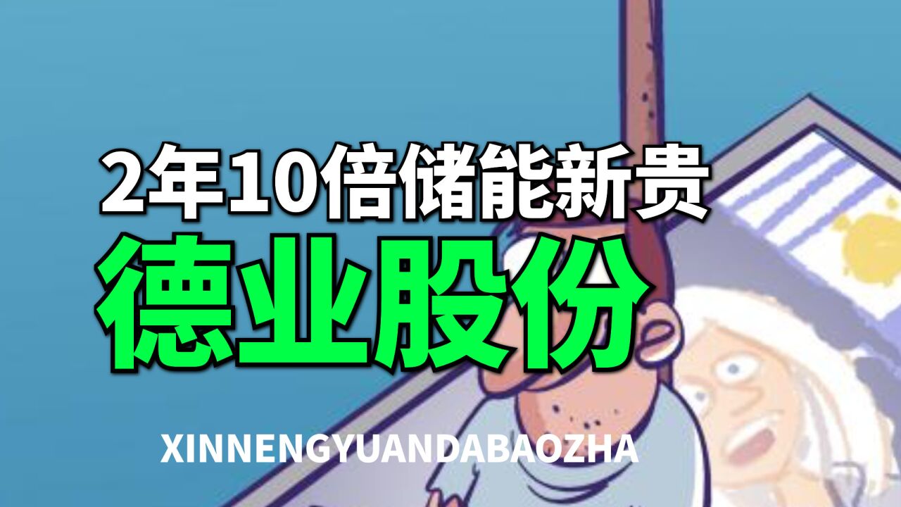 涨疯了,2年狂飙10几倍,德业股份,储能新贵,下一个阳光电源!