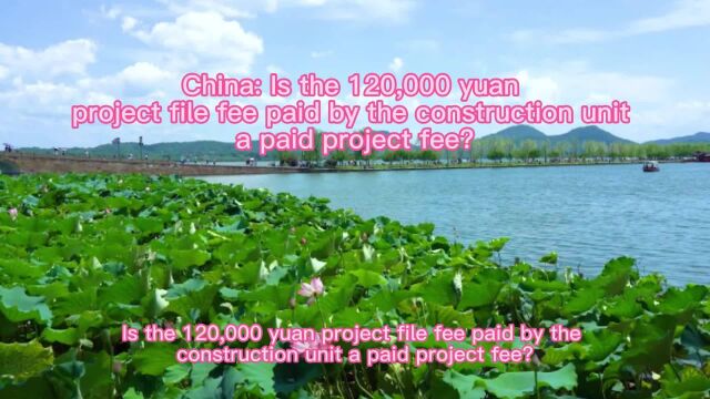 China: Is the 120,000 yuan project file fee paid by