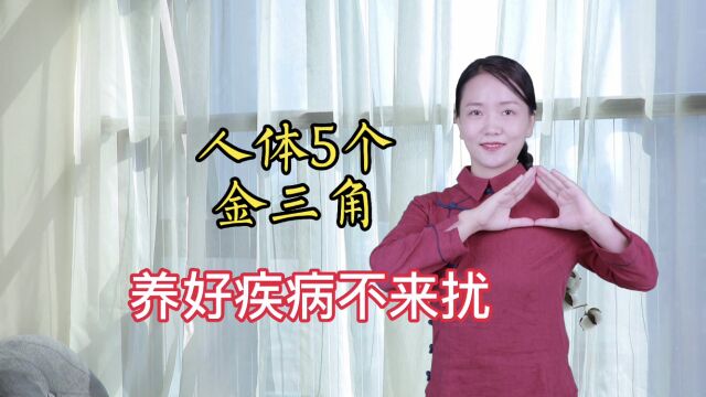 人体5个三角区,养好疾病不来扰,补肾清肺睡得香,胃口也好