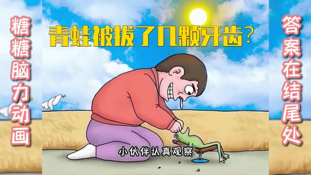 「脑力测试」青蛙被拔了几颗牙齿?