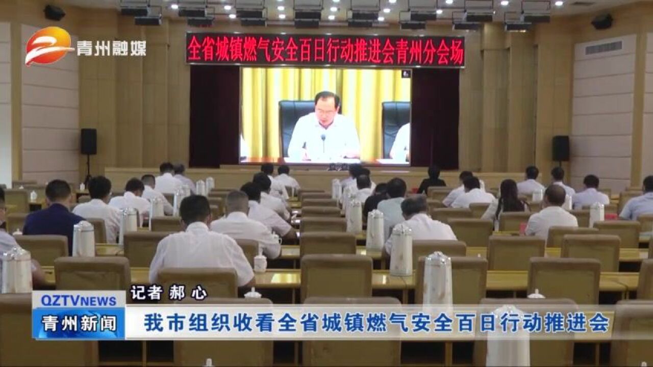 青州市组织收看全省城镇燃气安全百日行动推进会