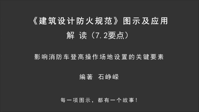 解读7.2(要点17):影响消防车登高操作场地设置的关键要素!《建筑设计防火规范图示及应用》