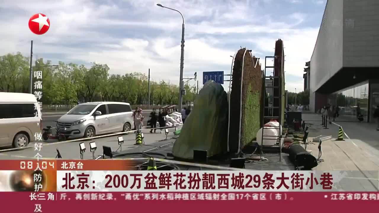 北京:200万盆鲜花扮靓西城29条大街小巷