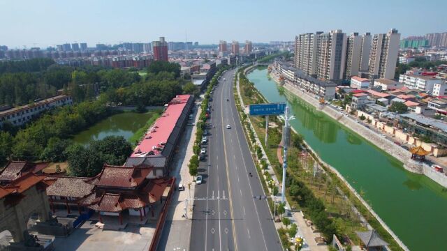 河南汝南县南海大道美丽街景