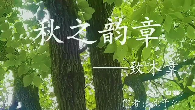 衢州市兴华中学实践作业《我们的木章园》 初二3班 沈予沁