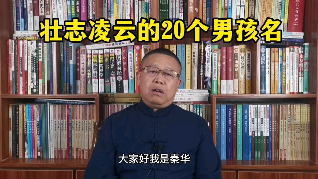 秦华国学起名,男孩子取名,寓意壮志凌云的20个男孩名