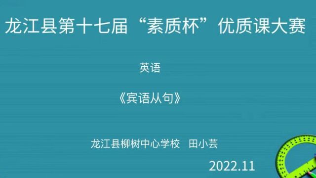 初中英语《宾语从句》龙江柳树田小芸