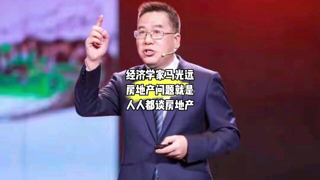 经济学家马光远:房地产问题就是啥人都在谈房地产