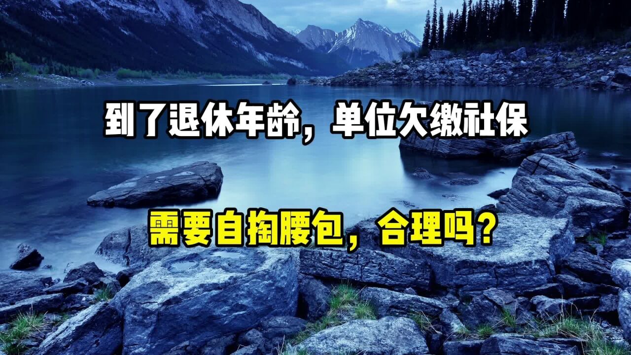 到了退休年龄单位欠缴社保,需要自掏腰包,合理吗?