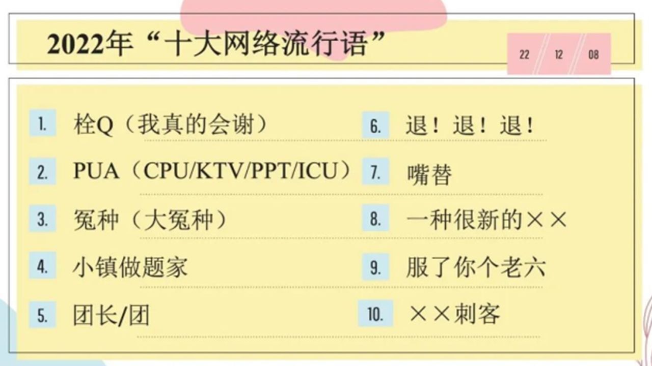 《语言文字周报》发布年度热词:“栓Q”“团长”在列