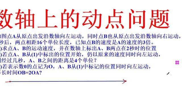 七年级数轴上的动点问题 #七年级数学 #七上数学难题