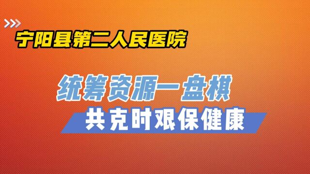 宁阳县第二人民医院:统筹资源一盘棋 共克时艰保健康 (2)