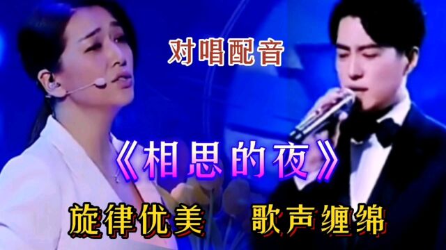 江珊&靳东情歌对唱配音《相思的夜》旋律优美,歌声缠绵!