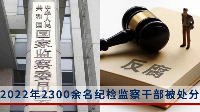 中央纪委国家监委:2022年2300余名纪检监察干部被处分