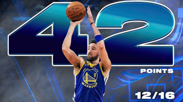 汤普森42分创4大纪录：12记三分生涯第二+NBA本赛季最高
