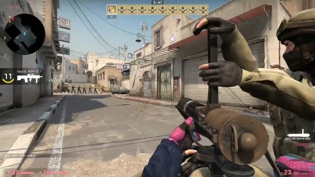 加特林也能装消音!#csgo.