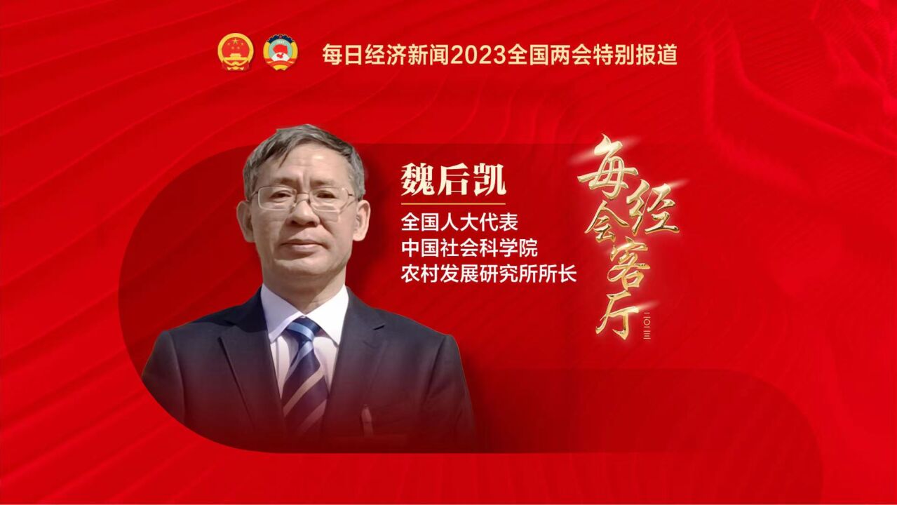 专访全国人大代表、中国社科院农发所所长魏后凯:我国粮食年进口量超亿吨,仍处于紧平衡