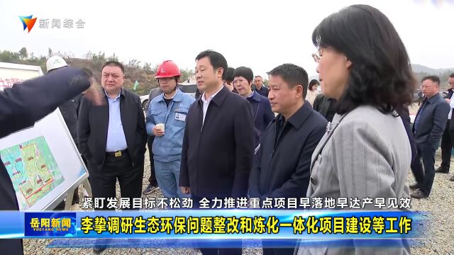 李挚调研生态环保问题整改和炼化一体化项目建设等工作