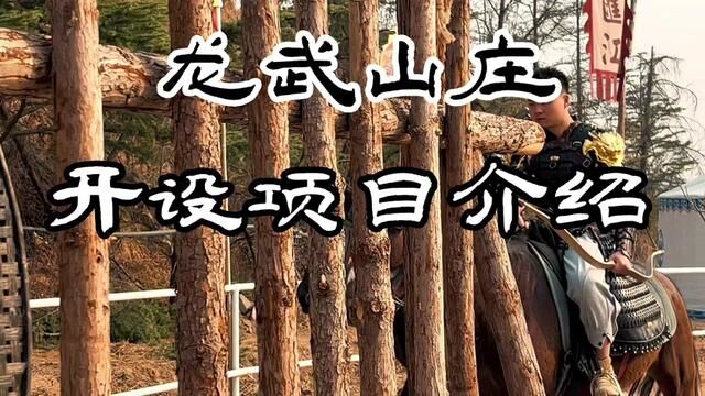 武侠文化风主题山庄,龙武山庄,以弘扬传统武术文化为宗旨,集合骑术、传统套路、武术器械、武术投掷、骑射武技等技能