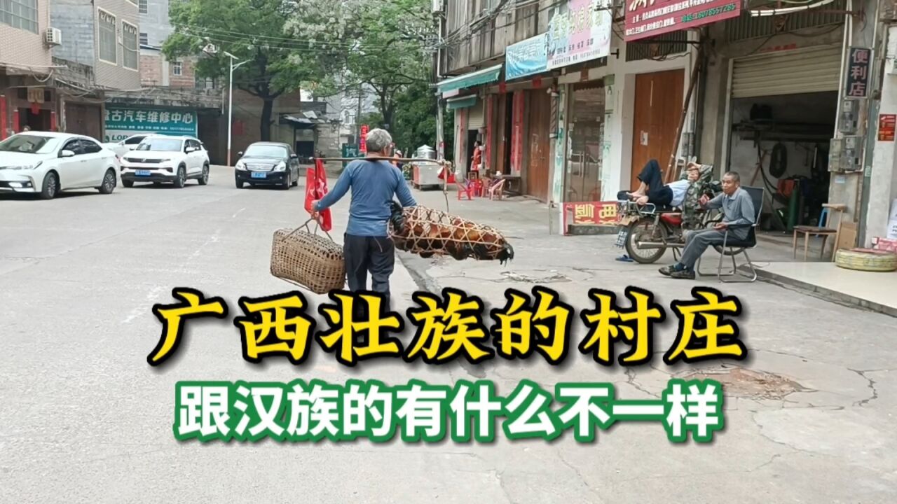 实拍广西壮族村庄,跟汉族的有什么不一样?