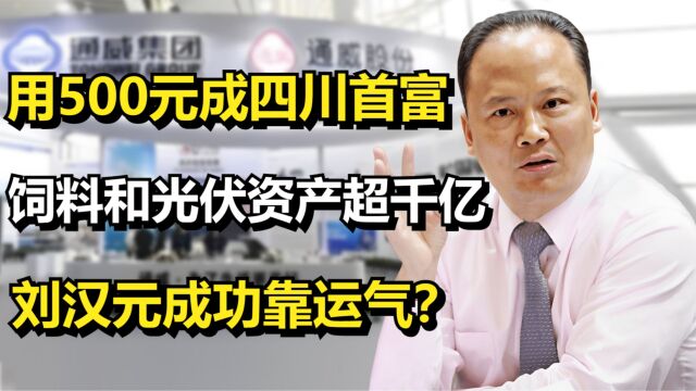 用500元成四川首富,饲料和光伏资产超千亿,刘汉元成功靠运气?