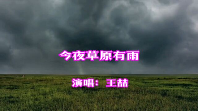 王喆演唱的歌曲《今夜草原有雨》请欣赏